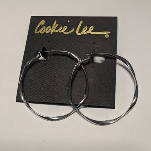 Cookie Lee Silver Hoop earrings